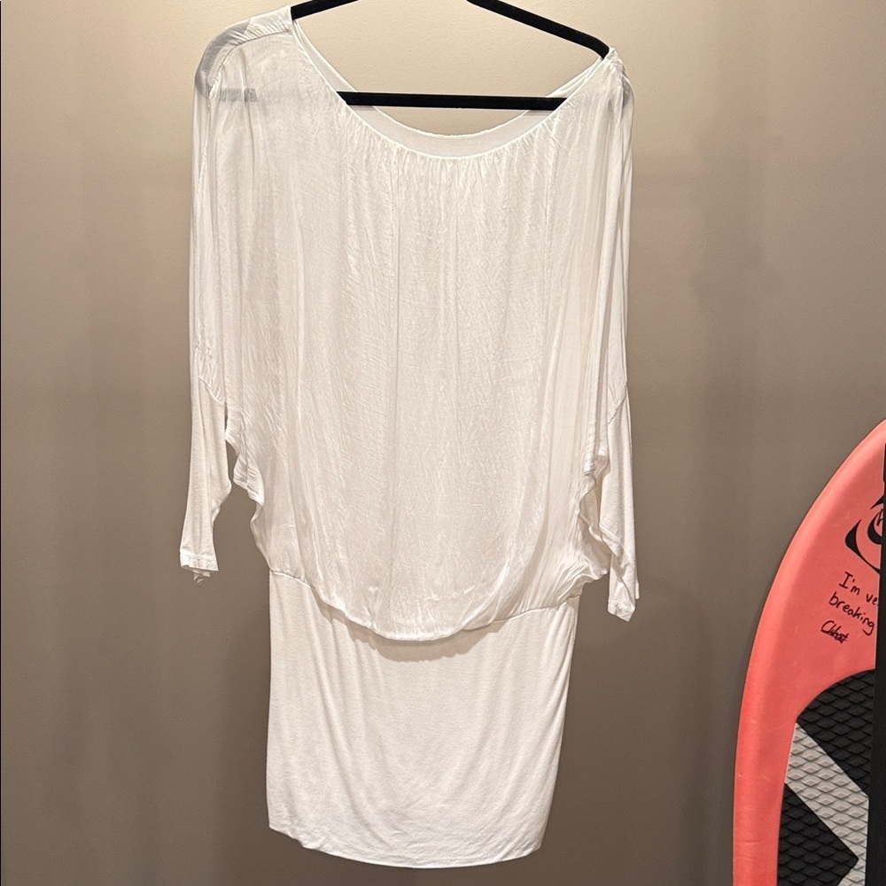 Elegant White Silk Tunic